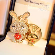 萌趣隨身 MOMO兔子鑰匙扣，韓國創(chuàng)意汽車鑰匙鏈，點亮女士時尚生活