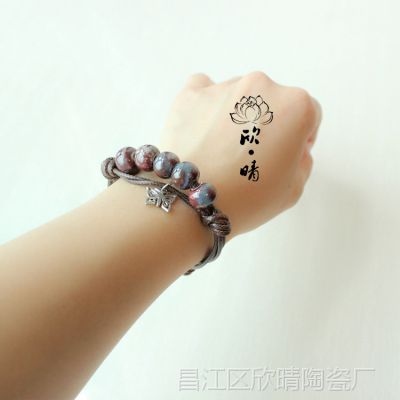 景德鎮(zhèn)復古時尚陶瓷首飾 手工編織手鏈，民族風配飾盡顯東方韻味